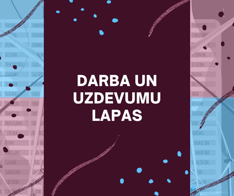 vērtības vērtībās orientēta domāšana lēmumu pieņemšanas prasmes darba un uzdevumu lapas